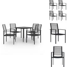 Ensemble à manger de jardin 5 pcs - Table De Jardin - Salon De Jardin - Mobilier De Jardin - Set De Jardin - Ensemble De Jardin