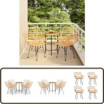 Vidaxl - Ensemble à manger de jardin 5pcs Résine tressée - Meubles De Jardin - Salon De Jardin - Set De Jardin - Ensemble De Meubles De Jardin