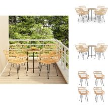 Vidaxl - Ensemble à manger de jardin 5pcs Résine tressée - Meubles De Jardin - Salon De Jardin - Set De Jardin - Ensemble De Meubles De Jardin