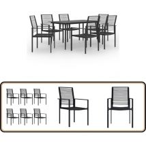 Ensemble à manger de jardin 7 pcs - Table De Jardin - Salon De Jardin - Mobilier De Jardin - Set De Jardin - Ensemble De Table Et Chaises