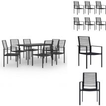 Ensemble à manger de jardin 7 pcs - Table De Jardin - Salon De Jardin - Mobilier De Jardin - Set De Jardin - Ensemble De Table Et Chaises