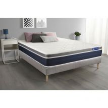 Actisom - Ensemble actimemo confort Matelas mémoire de forme 90x200 cm Maxi épaisseur 7zones de confort + sommier kit gris