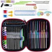Ensemble Aiguilles à Crochet Set tricot Kit de Tricot Pour Débutants Adultes Accessoires D'outils Avec Mini étui