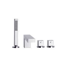 Mitigeur bain-douche thermostatique sur gorge kuatro avec poignées laiton