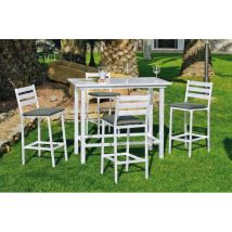 Hevea Tropea Ensemble Salon Jardin Blanc Aluminium