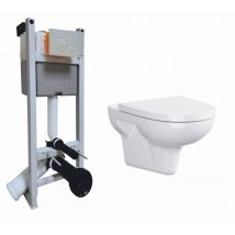 Regiplast - Pack Bâti-support Evo + Cuvette sans bride Velvet+ Plaque Blanche