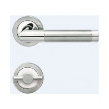 Ensemble béquille sur rosace Condamnation BE700A Karcher Design Inox poli satiné - BE700A-BAD-73