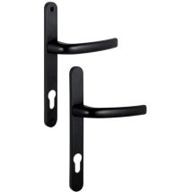 Ensemble Sur Plaques Béquille Carré 7mm Entraxe 85mm Noir Aluminium – Installation Simple – Compatible Portes Palières – 5112180007 – Sofi