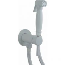 Sphera Docce E Accessori - Ensemble bidet avec mitigeur et douche en laiton finition blanc mat Pollini Acqua Desing D09181203BO Blanc mat