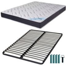 Ebac Literie - Matelas et sommier 160x200 Mousse - Melior - Soutien ferme - Fabriqué en France