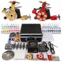 Senderpick - Ensemble complet de machines à tatouer 2 pistolets à tatouer + 40 encres