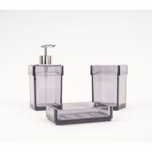 Ensemble d'accessoires de salle de bain fumé