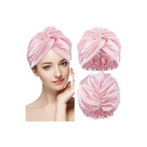 Rapanda - Ensemble d'accessoires de salle de bain,Enveloppement de cheveux en soie pour dormir, bonnet pour cheveux bouclés, bonnet de sommeil en
