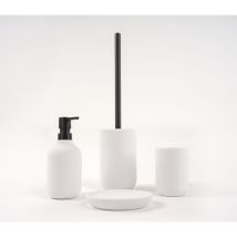 Ensemble d'accessoires de salle de bains blanc