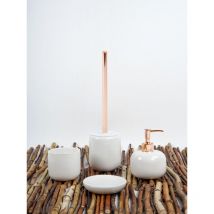 Ensemble d'accessoires de salle de bains blanc