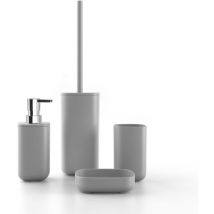 Ensemble d'accessoires de salle de bains gris