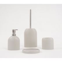 Ensemble d'accessoires de salle de bains gris