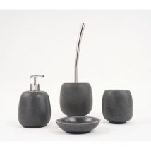 Ensemble d'accessoires de salle de bains gris pierre