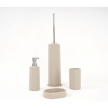 Ensemble d'accessoires de salle de bains gris tourterelle