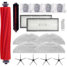 Ensemble d'accessoires pour Roborock S7 Pro Ultra/Roborock S7 MaxV Ultra, 1 brosse rouleau, 1 brosse autonettoyante, 2 filtres hepa, 4 brosses