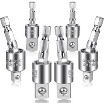 Ensemble d'adaptateurs de douilles pour perceuse électrique 6 pièces Adaptateur de tournevis à percussion Adaptateur de douille pour perceuse à