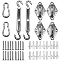 Frankystar - Ensemble d'ancrage universel pour l'installation de voiles rectangulaires