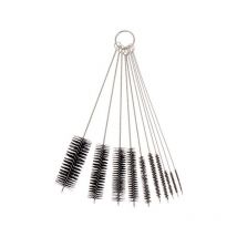 Yzmrbdqc - Ensemble de 10 cure-pipes Ensemble de brosses de nettoyage de paille de bouteille Poignée en acier inoxydable Brosses à tubes flexibles