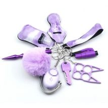 Fei Yu - Ensemble de 10 pièces d'alarme d'autodéfense en tissu de plongée, porte-clés, accessoires de bijoux, bouteille, porte-clés pratique à