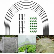 Ulisem - Ensemble de 18 Arceaux pour Serre Tunnel Surélevée, Constituant un Cadre de Culture en Fibre de Verre pour Vos Plantes dans le Jardin.