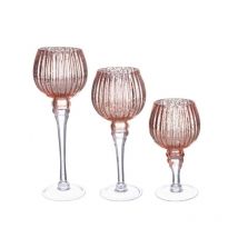 Ensemble de 2 bougies 1P Sheila Calice Rose