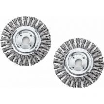 Ensemble de 2 Brosses Circulaires Métalliques - Diamètre 125mm, Pour Perceuse