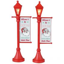 Ensemble de 2 lampadaires du Pôle Nord Lemax - Pour village de Noël