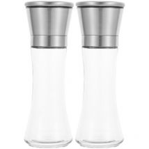 Ensemble de 2 moulins à poivre et à sel réglables