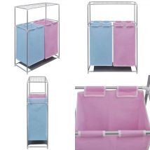 Vidaxl - Ensemble de 2 paniers à linge avec étendoir - panier à linge - paniers à linge - Home & Living - Multicolore