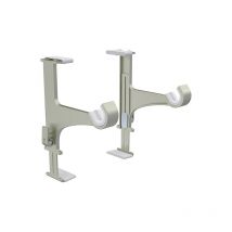 Ensemble de 2 Supports de Tringle à Rideaux Sans Perçage - Fixation sur Coffre de Volet Roulant Hauteur 14 à 24cm - pour Tringle à Rideaux ø20-28mm