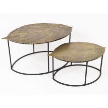 Drimmer - Ensemble de 2 tables basse Erable aluminium 96x60x46cm
