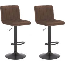 CLP - Ensemble de 2 tabourets de bar Marrone Velvet Jamie Velvet