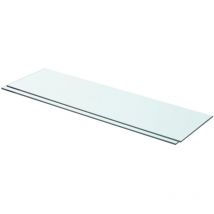 Ensemble de 2 étagères en verre avec conception élégante disponible en différentes tailles Taille : 70 x 20 cm