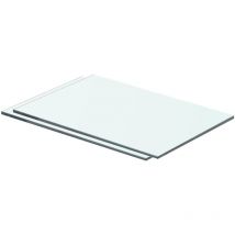 Ensemble de 2 étagères en verre avec conception élégante disponible en différentes tailles Taille : 40 x 20 cm