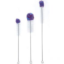 Ensemble de 3 nettoyants pour biberons, brosse de nettoyage pour tube de nettoyage de biberons, brosse pour biberons, bâton de nettoyage pour