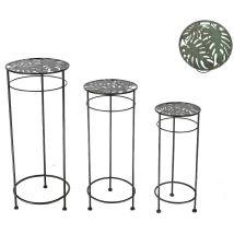 Ensemble de 3 supports de plantes en fer