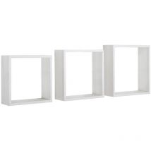 Ahd Amazing Home Design - tagères cubiques murales lot de 3 cubes modulaires mod. incubo slim chêne blanchi