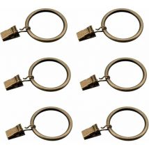 Tigrezy-Ensemble de 30 Anneaux de Rideau en Bronze avec Clips/Heavy-Duty décoratif métal drapé Clip Crochets Ensemble avec œillets pour Rideaux,