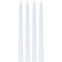 Ensemble de 4 bougies pointues, blanches