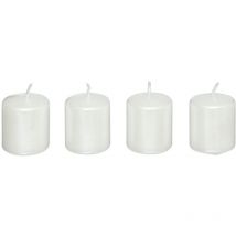 Lot de 4 Bougies Satin Blanc 160G - Feeric Christmas