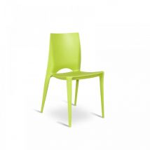 Iperbriko - Ensemble de 4 chaises Denise en polypropylène vert, 41x44x84cm
