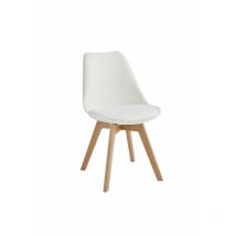 Iperbriko - Ensemble de 4 chaises nordiques blanches Carlotta sts