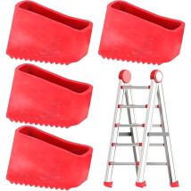 Ensemble de 4 couvre-pieds d'échelle, pieds d'échelle en caoutchouc, housse en caoutchouc antidérapante pour escaliers, coussinets de protection