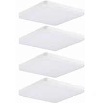 Etc-shop - Lot de 4 plafonniers led alu luminaire encastrable blanc salon couchage travail salle d'éclairage lampe d'entrée