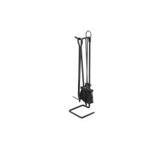 Garniture de chemine'e en acier peint rapido compose'e de 4 outils et d'un support hauteur 57 cm mode'le 652